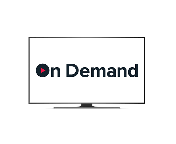 Televisor con el programa on demand